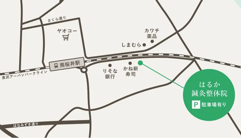 はるか鍼灸整体院 駐車場有り